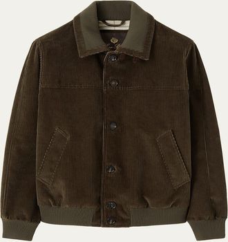 Loro Piana Mens Maremma Corduroy Bomber Jacket