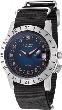 Glycine GL0477 Mens Airman Vintage Watch - Silver