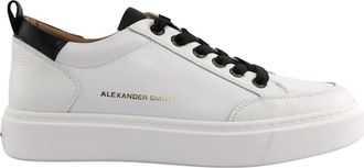 Alexander Smith Monochrome Sneakers voor Mannen en Vrouwen - Heren - Sneakers - Wit - 43 EU - Leer - Schoenen