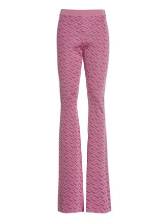 Versace Pink Flared Flat Front Pant