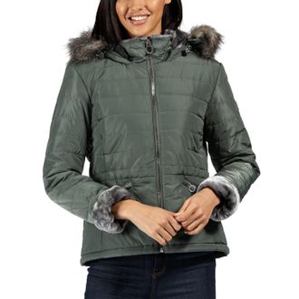 Regatta Womens Westlynn Insulated Quilted Hooded Jacket - Balsam Green - 16
