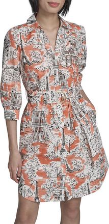 Karl Lagerfeld Karl Lagerfeld Printed Sateen Dress