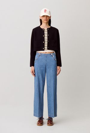 Claudie Pierlot Jean &agrave; pont denim