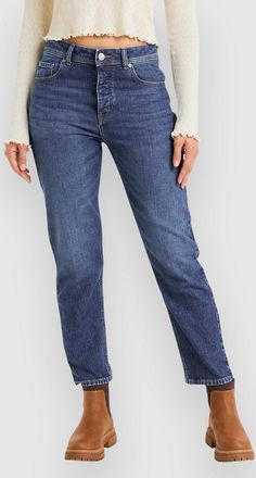 Roxy Patti Straight Mid Jeans blau