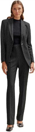 HUGO BOSS Jubeka Speckle Regular-blazer voor dames (Zwart)