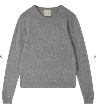 JUMPER 1234 Womens Heart Patch Crewneck Sweater In Silver