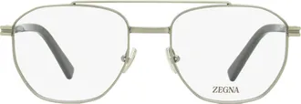 Ermenegildo Zegna EZ5285 Geometric Pilot Metal Eyeglasses - Gray