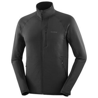 Salomon Essential Lightwarm Fleecejacke f&uuml;r Herren | schwarz/grau