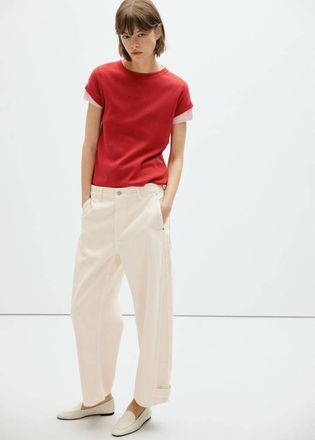 Mango T-shirt maglia maniche corte rosso - Donna - XXS - MANGO