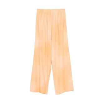 Ermanno Scervino Wide Trousers, female, Orange, Size: 2XS Viscose Pants