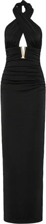Rebecca Vallance Abito Mischa lungo con scollo allamericana - Nero