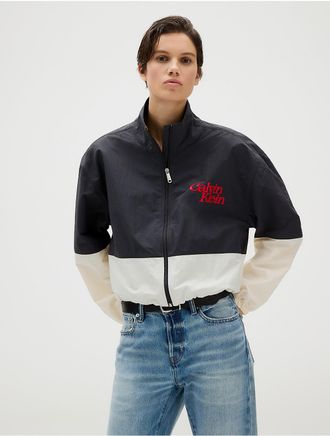 Calvin Klein Jeans Calvin Klein Womens Colorblock Nylon Zip Jacket - Multi - XS