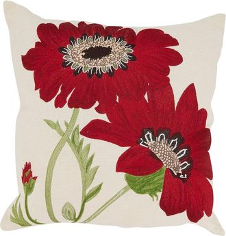 Saro Lifestyle Embroidered Pillow