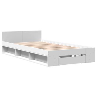 Berkfield Home Modern Bed Frame with Drawer without Mattress White 90x200 cm
