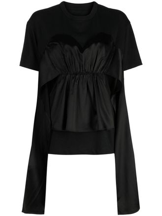JNBY T-shirt verfraaid met bustier - Zwart