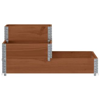 Berkfield Home Stable 3-Tier Raised Bed Brown 120x80 cm Solid Wood Pine