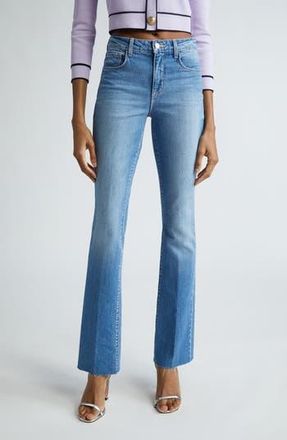 L'agence Ruth Raw Hem Straight Leg Jeans in Seneca at Nordstrom Rack, Size 24