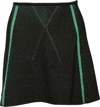 Fleur du Mal ribbed-knit mini skirt - women - Nylon/Viscose - S - Green
