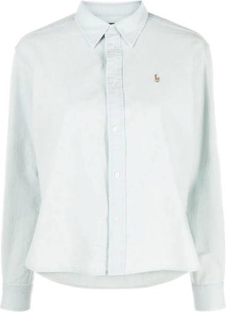 Polo Ralph Lauren Cropped Boxy Chambray Shirt, Size Small