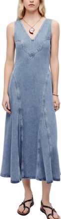 Re/Done Western Denim Dress In Mojave