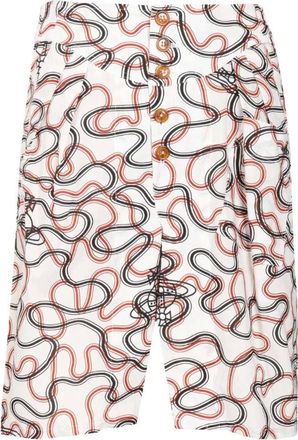 Vivienne Westwood Korte Broeken, Heren, Wit, XL, Katoen, Romario Bermuda Shorts
