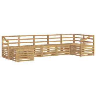 vidaXL Conjunto De Sof&aacute;s De Exterior 7 Pcs Blanco Vidaxl