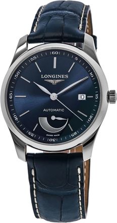 Longines Master Collection Power Reserve 40mm Blue Dial Leather Strap Mens Watch L2.908.4.92.0