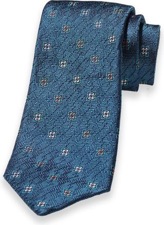 Paul Fredrick Medallion Woven Silk Tie