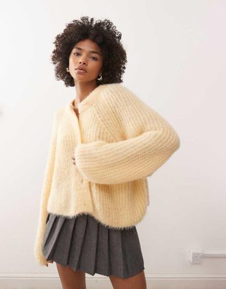 Miss Selfridge Cardigan pesante giallo