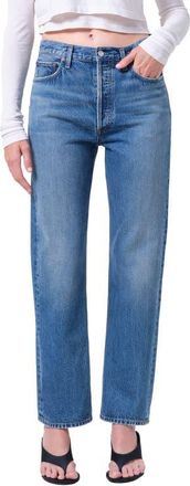 A Gold E 90s Pinch High Waist Straight Leg Jeans in Circulate Ind at Nordstrom, Size 27