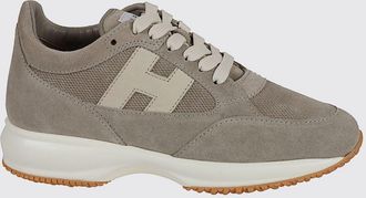 Hogan H713 Suede and Embossed Leather Sneakers with a Chunky Sole