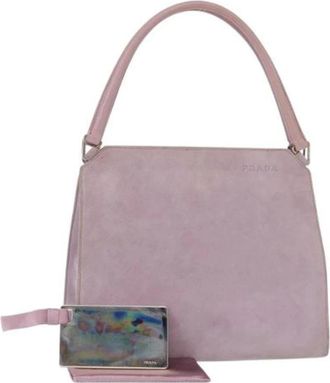 Prada Pre-owned Vintage Su&egrave;de Handtas - Dames - Vintage Handtas - Paars - ONE Size - Su&egrave;de - Vintage