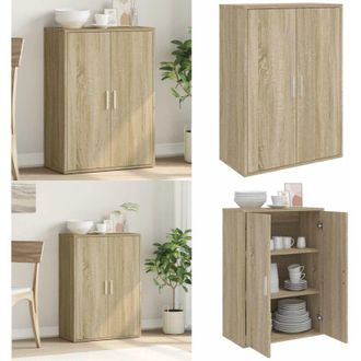vidaXL Credenza Rovere Sonoma 60x31x84 cm in Legno Multistrato - Credenza in legno multistrato - Credenza in legno robusta