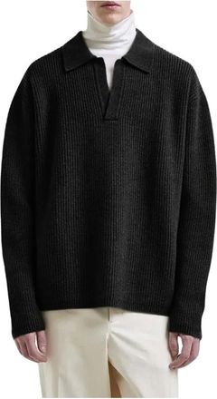 Hev&ograve; Truien & Vesten, Heren, Zwart, L, V-hals Truien