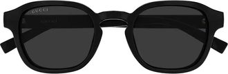 Gucci Round Sunglasses - unisex - Gucci - Sunglasses - Black - 49 MM - Accessories