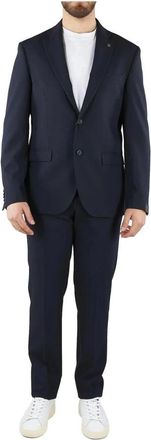 Manuel Ritz A3318 Single-breasted Suit - Heren - Business pakken - Blauw - XL - Polyester - Kostuums