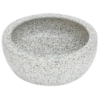 Berkfield Home Durable Countertop Basin Grey Round OE&para;41x14 cm Ceramic | Size: 41x14 cm
