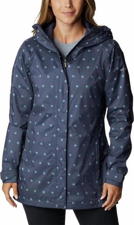 Columbia Splash A Little II Jacket Womens Blue Polka Dot Full Zip KFC1092