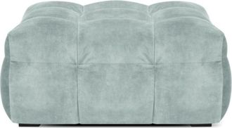 BLOOMINGLOFT Design Hocker Vesta 90 x 90 cm mit Samtbezug