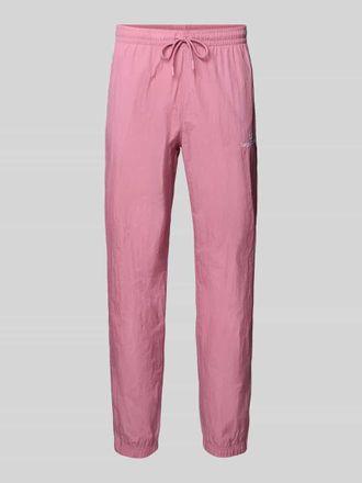 Sergio Tacchini Straight Fit Stoffhose mit Logo-Stitching Modell Nayla in Hellrosa, Gr&ouml;&szlig;e XXL