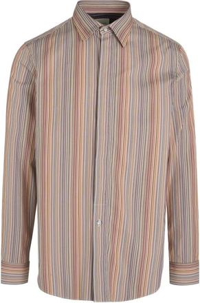 Paul Smith Casual Shirts, male, Multicolor, 2XL, Signature Stripe Cotton Shirt Various Colors