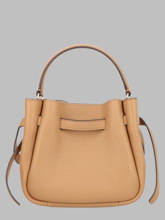 Tory Burch Romy Leather Bucket Bag - Beige
