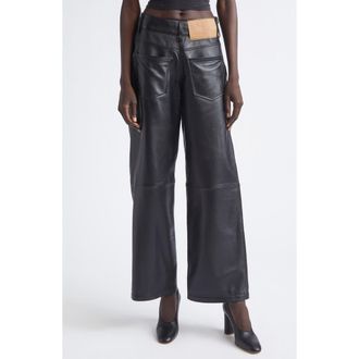 Vaquera Backwards Leather Pants in Black at Nordstrom, Size 26