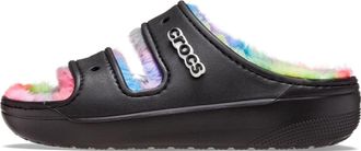 Crocs Classic Cozzzy Spray Dye Sandals Black Multi 208046-0C4