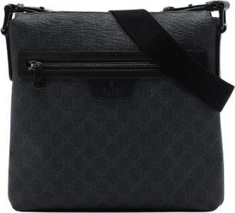 Gucci Pre-owned GG Supreme Crossbody Bag - unisex - Vintage Schoudertas - Zwart - ONE Size - Vintage