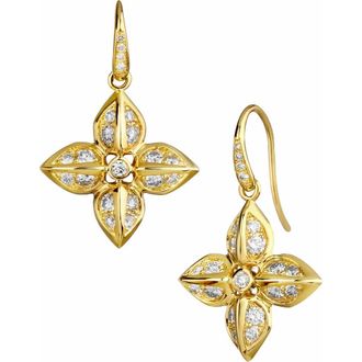 Syna Bloom Pod Earrings in Yellow Gold at Nordstrom, Size Large