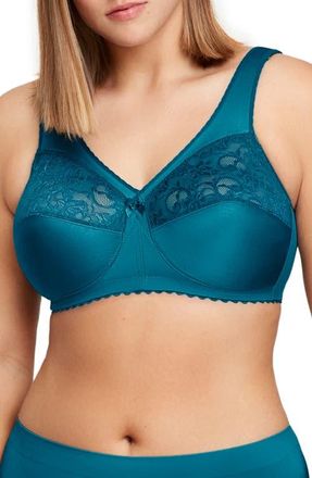 Glamorise MagicLift Original Support Bra in Dark Teal at Nordstrom, Size 46Dd