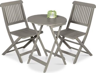 Best Choice Products 3-Piece Acacia Wood Bistro Set, Folding Patio Furniture w/ 2 Chairs, Table