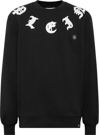 Philipp Plein Gothic Sweatshirt - Heren - Sweatshirts - Zwart - 4XL - Katoen - Hoodies & sweatvesten