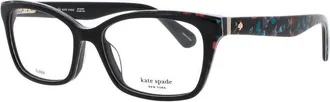 Kate Spade New York Ladies Black Rectangular Eyeglass Frames KSJERIINA52